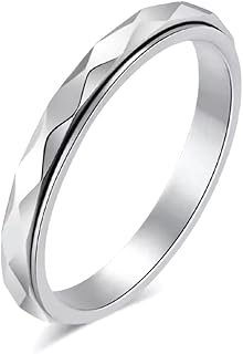 Ys jewelry 金属アレルギー 対応 スピンナー 回転 リング 多面 カット ニューヨーク ゴールド シルバー ブラック ピンクゴールド レインボー ステンレス ステンレススチール 指輪 かわいい 無地 プレーン 細身 重ね付け 女性 男性