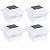 GreenLighting 4 Pack Standard #1 Fence Post Cap Solar Powered Outdoor LED Lights for 4x4 PVC/Vinyl Posts (White)