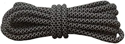 VASGO Sport Round Shoe Laces Reflective, for Sport Sneakers Skates Boots Trainer Sneaker Basketball Shoes [10 Different Lengths Thick 12 Colors] (47inches / 120cm, Black)