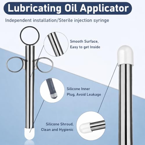 Image of 2 Pack Lube Applicator - Lube Shooter with Smooth Rounded Cap,Lube Applicator Reusable,Suitable for Men and Women(Gery)