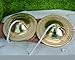 Brass Manjira Cymbals with Rope | Traditional Indian Hand Percussion Instrument for Puja, Bhajan, Aarti & Kirtan | Kartal Jodi for Temple Worship, Meditation, Yoga & Spiritual Music 4.25