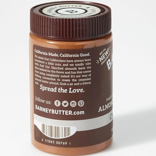 BARNEY Almond Butter, Chocolate, Paleo Friendly, KETO, Non-GMO, Skin-Free, 16 Ounce - Thumbnail 7