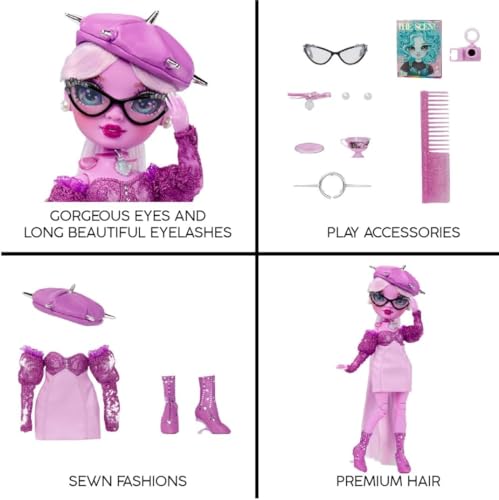 Rainbow High Shadow High Lavender - Muñeca de Moda miniatura 4