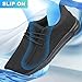 VikoViren Steel Toe Shoes for Men Slip On Safety Work Shoes Non Slip Puncture Proof Indestructible Lightweight Steel Toe Loafers Comfortable Construction Sneakers All Black M10.5