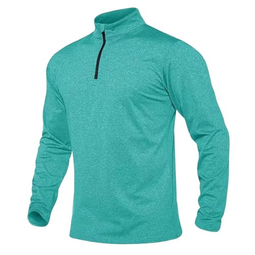 Men's Wool Pullover, Quarter-Zip Warm Sport Casual Top