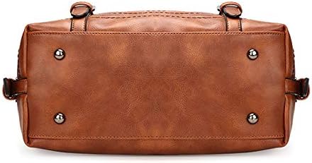 Women Leather Fashion Ladies Messenger Handbag Shoulder Bag Tote Satchel Purse Brown, Brown - Image 4