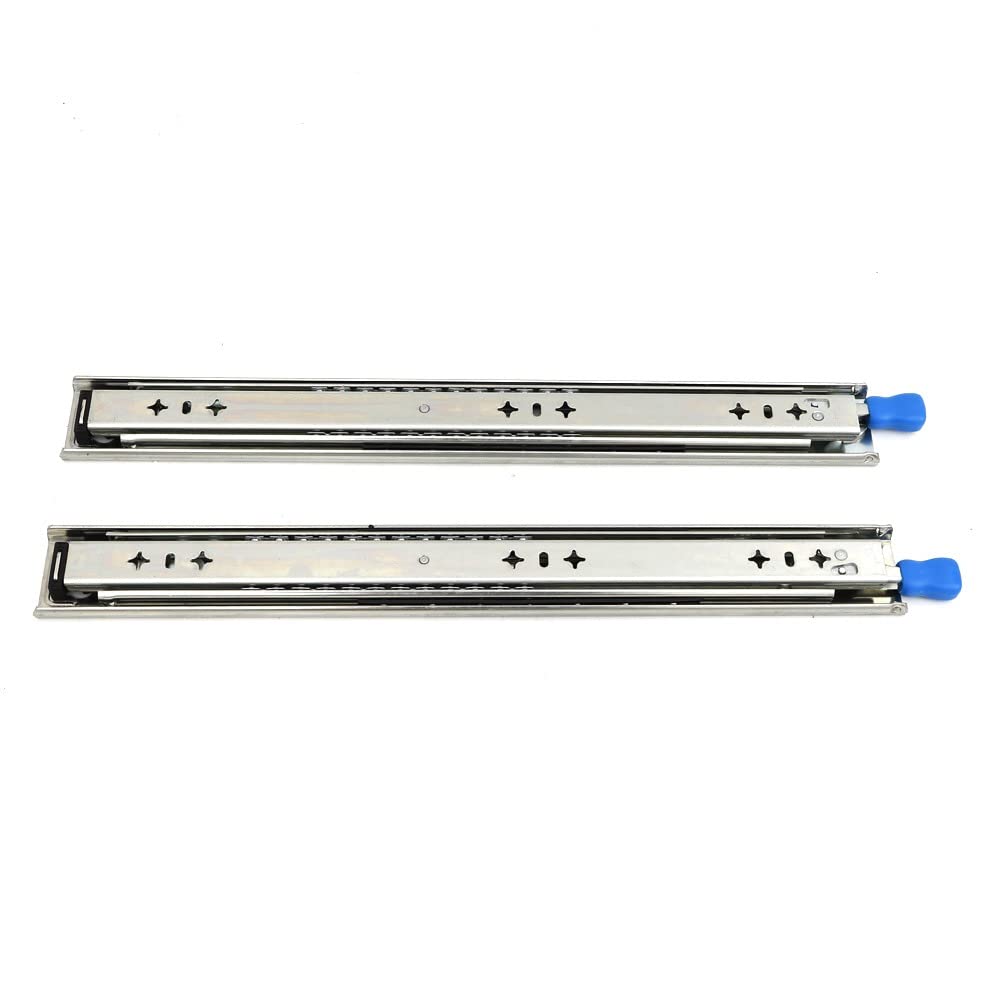 Heavy Duty Locking Drawer Slides with Lock 18 20 22 24 28 32 36 40 Inch 250lb Load Capacity 1 Pair Full Extension Ball Bearing Side Mount Glides Runners Rails