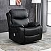 HOMCOM PU Leather Massage Recliner Chair with 8 Points and Heat, Manual Reclining Chair with Swivel Base, Footrest and Remote, Rocking Armchair, Black HOMCOM PU Leather Massage Recliner Chair with 8 Points and Heat, Manual Reclining Chair with Swivel Base, Footrest and Remote, Rocking Armchair, Black