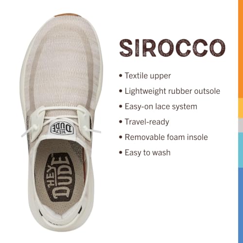 Image of HEYDUDE Men's Sirocco Neutrals Slip On Sneaker | Breathable Knit Upper