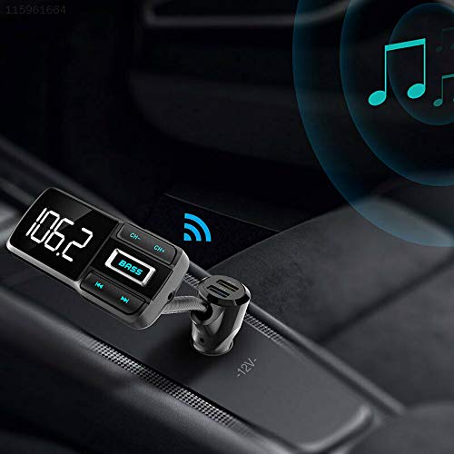 Generic B81D FM Transmitter 5V/2.4A+1A Bass Smart Portable Bluetooth