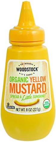 WoodstockFarms Organic Yellow Mustard, 8-Ounce Bottles (Pack of 12)