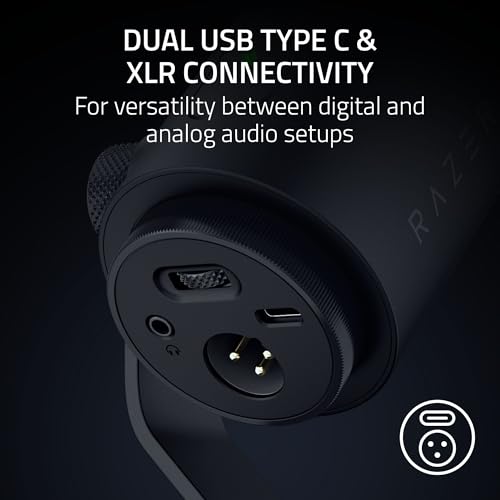 Image of Razer Seiren V3 Pro Microphone, Dynamic USB Type C & XLR Mic, Black