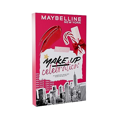 Maybelline New York - Calendrier de l'Avent 2023 - Coffret 24 Produits de Maquillage - Grand Format - Teint,...