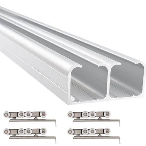 Kit de quincaillerie pour porte coulissante suspendue, résout le manque d'espace au sol