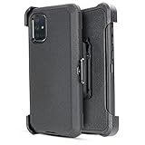 Customerfirst for Samsung Galaxy A71 5G Case [Built-in Screen Protector] Holster Belt Swivel Clip Ki