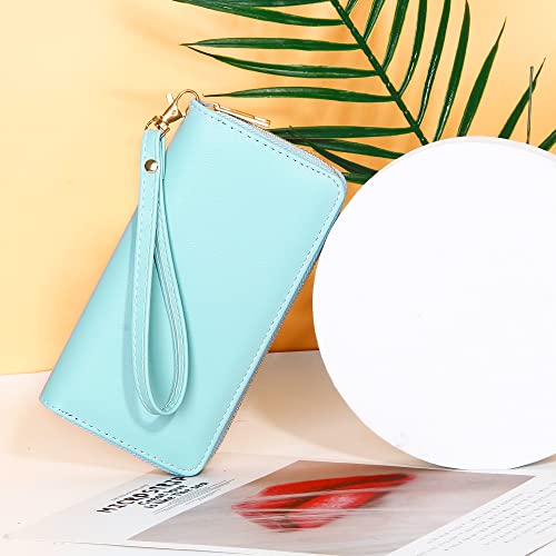 Image of VOCUS Womens Wristlet Wallet Zip Around Clutch Wallet Large RFID Blocking PU Leather Bifold with Phone Holder for Travel