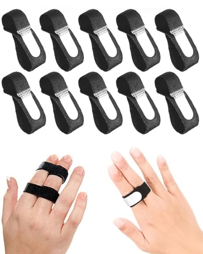 LOZTBUE 10 pezzi stecche per dita piccole stecche per dita a grilletto stecche per dita cinturino per bendaggio dito regolabile velcro protezione dito medio dito indice dito anulare osteoartrite