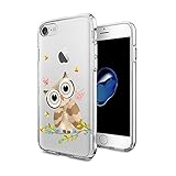 Cocomong Owl Phone Case Compatible with iPhone 8 Case Owl iPhone 7 Case for Girls Cool Clear Designer Decor Owl Gifts for Women Men Boy, Soft TPU Cover Protective Flexible Shockproof Silicone 4.7'