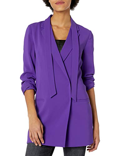 A|X Armani Exchange Women's Long Elegant Blazer with Pockets, Morositas, 4