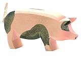 holztiere ostheimer set Schwein Kopf hoch gefeckt Ostheimer 10951 - Schwein, Kopf hoch (gefleckt)