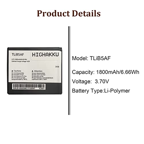 HIGHAKKU Batteria di ricambio TLiB5AF compatibile