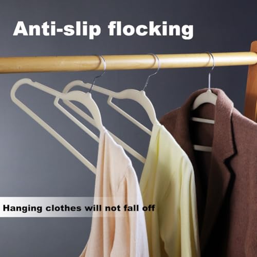 Rutschfeste Samt-Kleiderbügel, platzsparende Filz-Kleiderbügel für maximalen Halt, perfekt zum Befestigen von Schränken und zum Verhindern von Verrutschen.