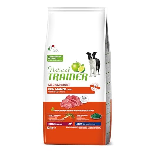 Natural Trainer Medium Cibo per Cani Adulti con Manzo - 12kg
