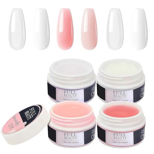Gel Constructor Uñas Profesional 4×15ml – Kit de Construcción y Modelado – Extensiones Resistentes – Ideal para Nail Art DIY y Manicura Creativa