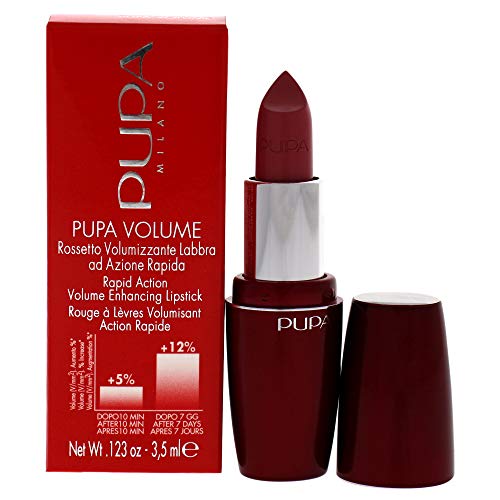 Pupa Milano Pupa Volume - Plumping, Hydrating, Cream Formula Lipsticks - Lasting Color That Stays On Lips All Day Long - Lustrous, Flattering Shades For All Skin Complexions - 300 Pink - 0.123 Oz