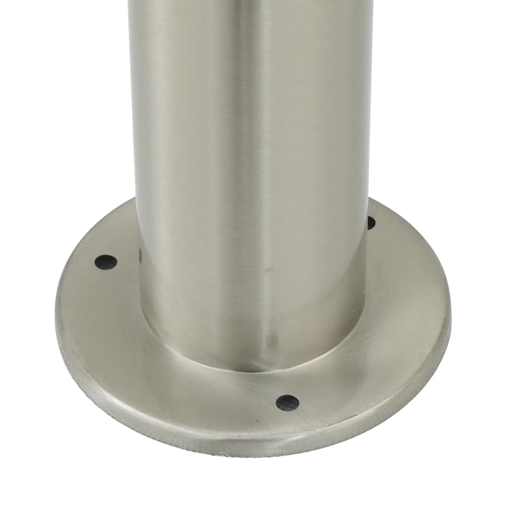 Lampadari a colonna in acciaio inox, 120 cm, con sensore di movimento PIR e presa integrata, set da 3 pezzi, IP44, resistenti alle intemperie, per giardino, terrazza e illuminazione esterna