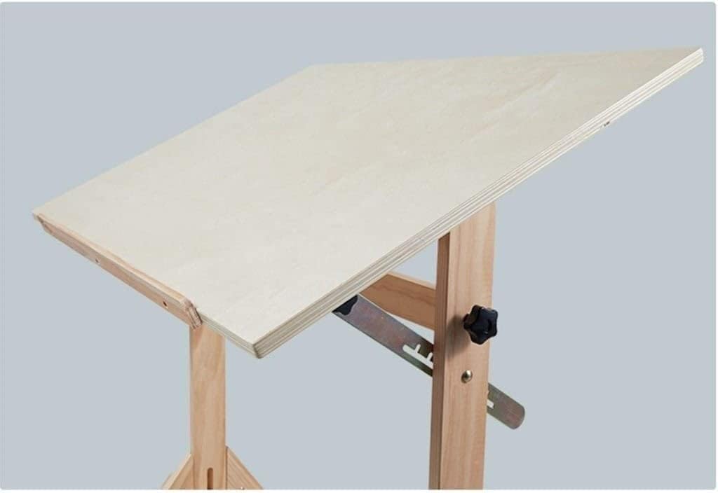 Solid Wood Durable Drafting Table Adjustable Height and Angle Drafting Table Suitable for Studio Artists