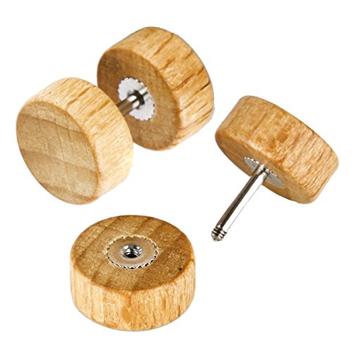 JewelrieShop Fake Plugs Wood Stud Earrings Fake Gauge Natural Wood Cheater Plugs Faux Gauges Earrings for Men Women (8-10mm, 17 Gauges)2