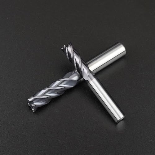 Image of CNC Milling Cutter Carbide End Mills 4 Flute HRC56 for Steel Alloy Steel Cast Iron (5pcs 1 /8 inch )