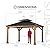Sunjoy Hardtop Gazebo 11’ x 13’ Outdoor Cedar Framed Wood Gazebo with Black Double Steel Hardtop Roof Permanent Canopy for Garden, Backyard Shade…