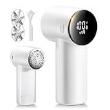 Sunytree 毛玉取り 電動 【2025アップグレード版・大型6枚刃】けだまとり 毛玉クリーナー 液晶ディスプレイ付き 3段階調整 強力6枚刃 毛玉カッター Type-C充電式 安全装置 持ちやすい 軽量 旅行 自宅用 家庭用 替え刃1枚付属 毛玉取り器 どんな衣類でも 靴下 寝具 カーペット ギフト 日本語取扱説明書付き