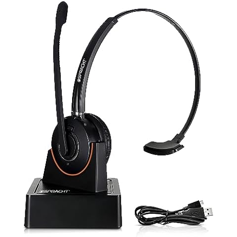 Spracht HS-2060 USB/BT Combo Wireless Bluetooth Headset with DSP Noise Cancellation | USB Headset with 12/H Talk Time | Headset with Mic Compatible with Softphones, Smartphones and Desktop Phones Cover