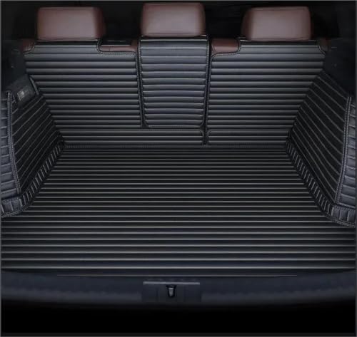 Tapis de coffre personnalisé de luxe en noir et beige pour Q5 et Q3