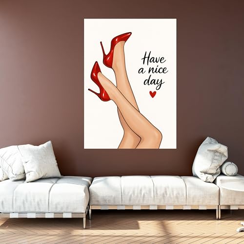 Tableau décoration intérieure chic motif mode féminine format 50x75 cm - 4