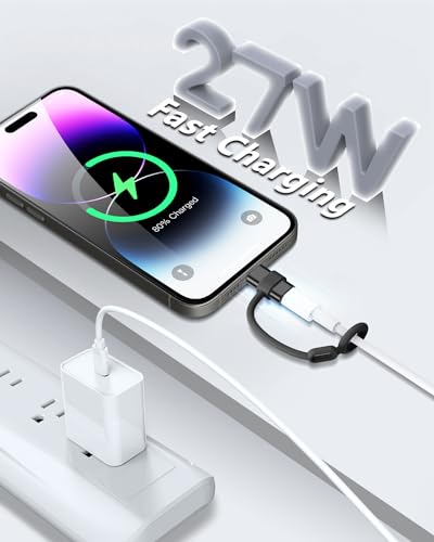 image for Yoozon USB C to Lightning Adapter 2 Pack,Support 27W PD Fast Charging&