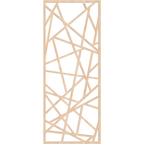 Image of Conway Decorative Pierced Fretwork Wood Wall Panels, 11 3 /8 inchW x 29 3 /8 inchH x 1 /4 inchT, Red Oak