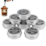 8-teiliges Cocktail-Räucherset mit Holzspänen, 8 Geschmacksrichtungen: Apfel, Eiche, Kirsche – Infuser-Set für die Barkeeper-Ausrüstung, natürliche Fruchtholzspäne für geräucherte Getränke, Speisen un