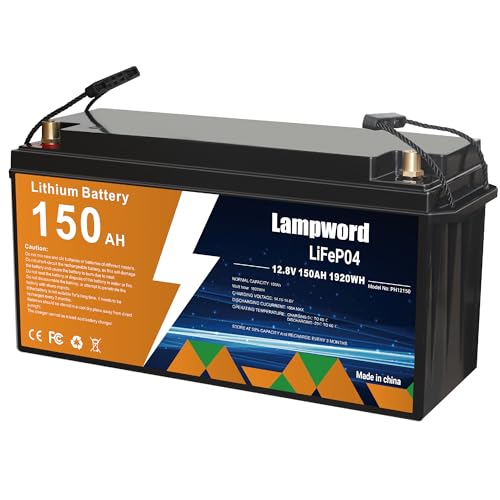 Lampword 150AH Lithium Battery 12V Deep Cycle Lifepo4