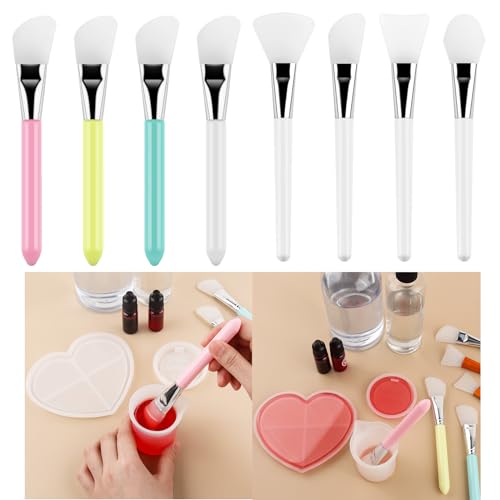 Dimensioni: la lunghezza del pennello colorato in silicone è di 16,4 cm e la lunghezza del pennello in silicone bianco è di 15,5 cm. La lunghezza è simile alla lunghezza di una penna standard per l'uso quotidiano ed è progettata ergonomicamente.