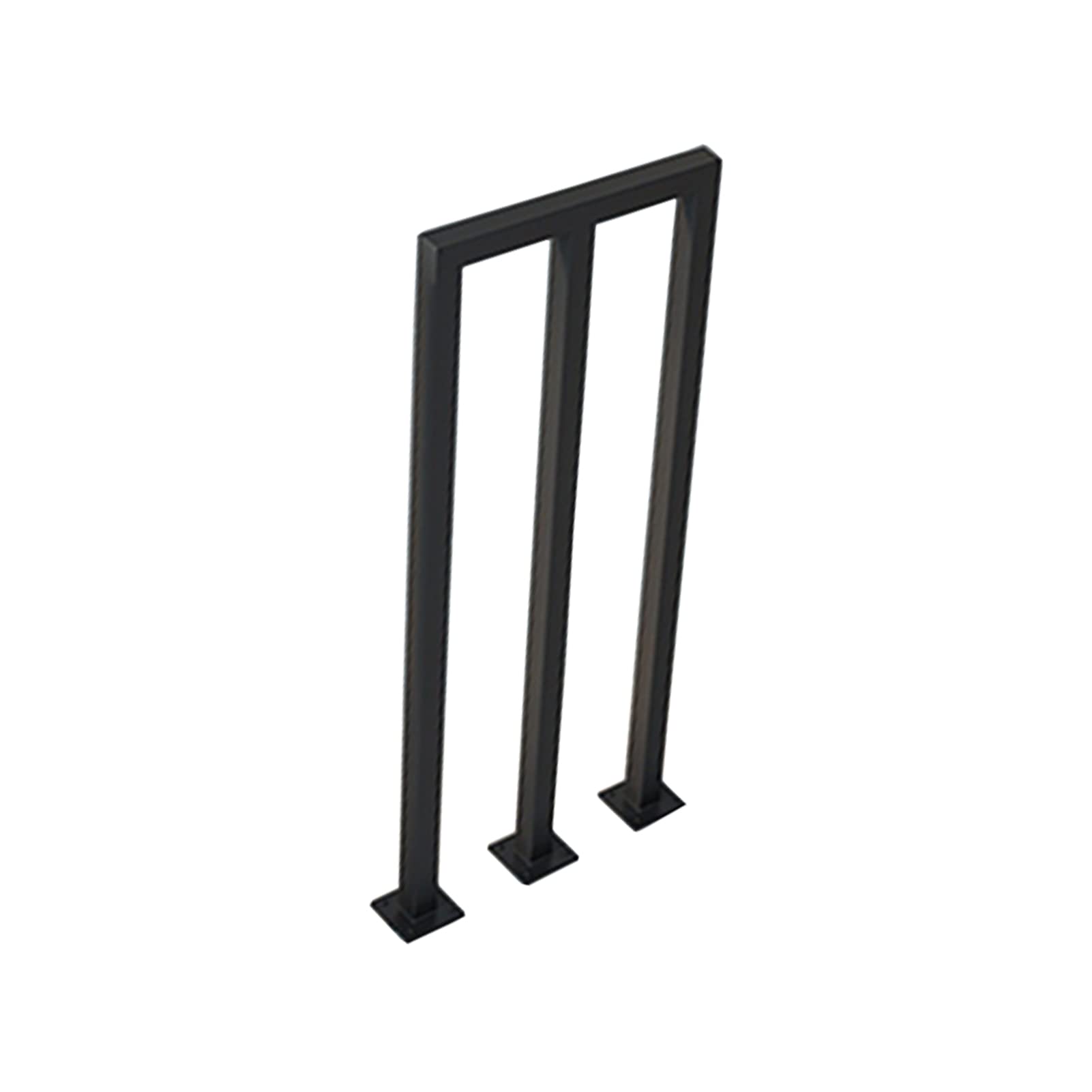 Garde-corps d'escalier extérieur résistant pour éviter les glissades avec ce fer forgé en M