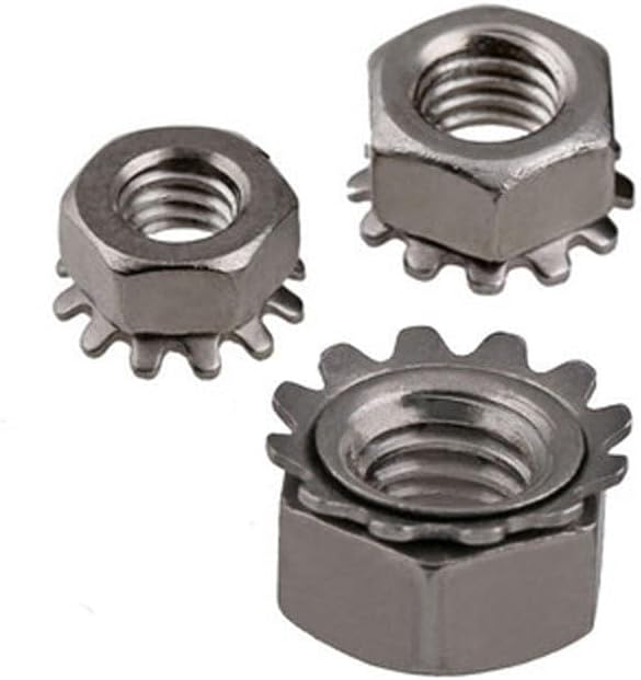 M4 M5 M6 M8 K type Nut Toothed Nuts Multi-tooth With Thread Stainless steel (Size: M4(20pcs))