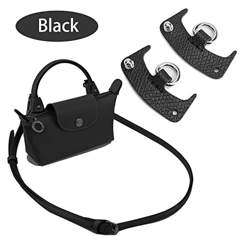 Image of Chispee Bag Transformation Accessories Mini Bag Straps Punch-Free Genuine Leather Shoulder Strap Crossbody Conversion(Buckle Black)