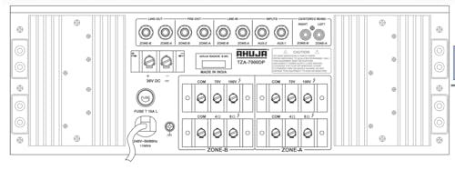 Image of Ahuja TZA-7000DP 700-Watt PA Mixer Amplifier with Built-in Digital Player - 2-Zone Audio System for Professional Sound Reinforcement and Versatile Use (2)