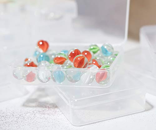 Kingrol 32 Pack Mini Clear Plastic Storage Containers With Lids, 3 Size Empty Hinged Boxes For Beads, Jewelry, Tools, Craft Supplies #TOP5