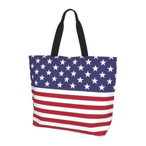 ASYG Cute Flag Tote Bag for Women and Men Reusable Shoulder Bags for Gym, Shopping, Beach,Travel2