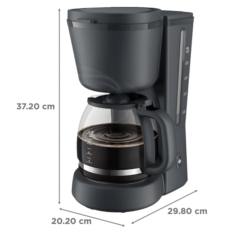 Image of Drumstone 𝟏𝟓 𝐘𝐞𝐚𝐫𝐬 𝐖𝐚𝐫𝐫𝐚𝐧𝐭𝐲 Drip Coffee Maker, Smart Drip Stop Feature, Compact Countertop Design, Simple Controls and Efficient Performance for Smooth Flavorful Coffee Every Time.